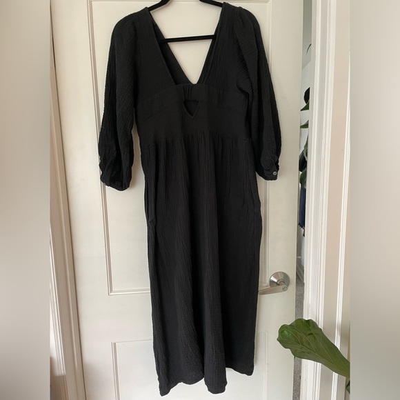 Madewell Lightspun V-neck Midi Dress Size S - Picture 4 of 6